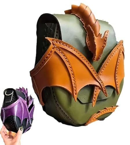 Figskey Dragon Embrace Shoulder Bag Natural Leather,Handmade Dragon Leather Bag,Unique Novelty Women's Large Crossbody Handbag