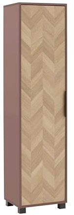 Schildmeyer Hochschrank Piazza 160389, Mauve/Fischgräten Dekor, 40,3 x 33 x 157,8 cm