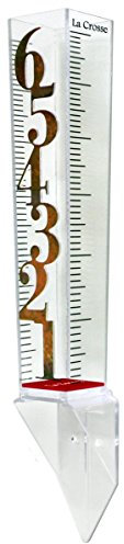 LaCrosse La Crosse 705-110 Pluviomètre facile à lire 15,2 cm en acrylique patiné