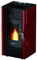 Freepoint-Cadel 98020-10 Leonora/Miriam Stufa a Pellet, 7 KW, Rosso