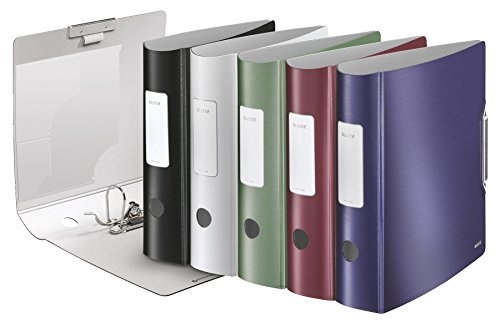 LEITZ Ordner Active Style, 180 Grad, 80 mm, farbig sortiert, Sie erhalten 5 Stück