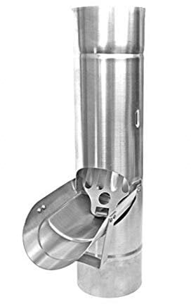 Regenrohrklappe mit Sieb Titanzink in den Größen 76, 80, 87 und 100 mm (100 mm)