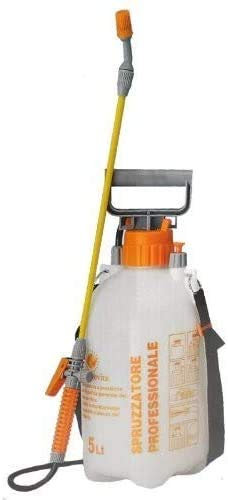 Pompa a spalla manuale irroratrice, nebulizzatore, spruzzino per giardino, orto e piante 5 Litri, colori assortitica per Disinfettante Pulizia Giardino Piante