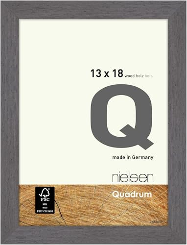 nielsen Holz Bilderrahmen Quadrum, 13 x 18 cm, Grau