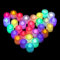 Uhat Pack of 24 Flameless Battery Tea Lights Flickering Fake Candles Colour Changing LED for Celebration, Party (Colorful)