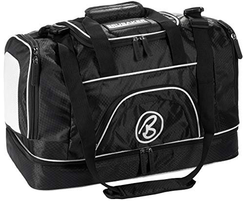 BRUBAKER 'Medium Base' Sporttasche 52 L mit großem Nassfach als Bodenfach + Schuhfach - Schwarz