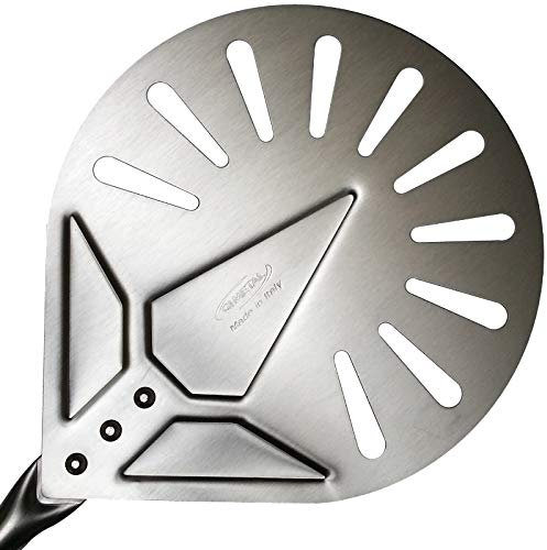 Pelle à pizza perforée ligne Blu de 17 x 168 cm Gi.Metal en acier inoxydable