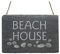 Wetterfeste Schiefertafel « BEACH HOUSE » mit Motiv MUSCHELN - Schild Türschild Dekoschild Geschenk - Strand Strandhaus Ferienwohnung Pension Hotel Bungalow