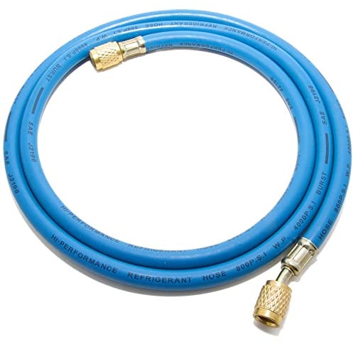Klimaanlage Split R410a/R32 Füllschlauch 1,5m [1/4 SAE 5/16] Blau
