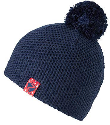 Ziener Kinder ISHI JUNIOR hat Bommel-mütze/Warm, Gestrickt, Nautic, S