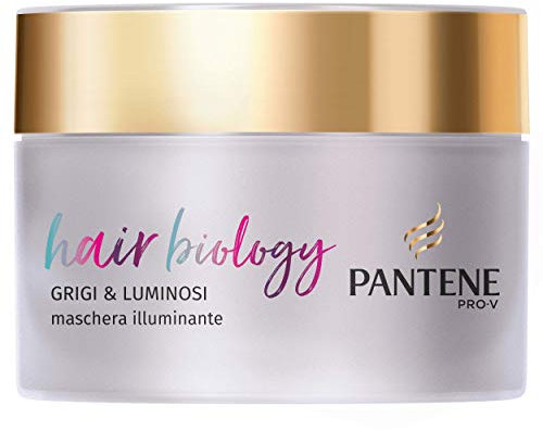 Pantene Pro-V Anti-Gelb-Maske, professionelle Haarmaske, für weißes, graues und blondes Haar, Hair Biology, versilberte Reflexionen, 160 ml