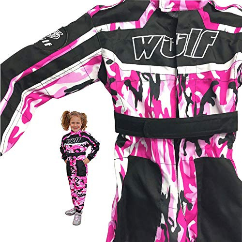 Wulfsport Kinder 1 Stück Motorrad Kart Rennanzug Camo Rosa MX MTB ATV Downhill Abenteuer Enduro Offroad Fahrrad (M (7-8 Jahre)