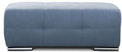 Cavadore Hocker Mistrel, Sitzhocker mit leichter Fleckentfernung dank Soft Clean, geeignet für Haushalte mit Kindern, Haustieren, 109 x 42 x 73, blau