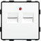BSEED DIY 1/2 Doppel-USB-Ethernet-Steckdose Weiße Aufputz-Wand Ladesteckdose