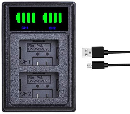 Pickle Power DMW-BMB9 DMW-BMB9E Battery Charger for Panasonic Lumix DC-FZ82, DMC-FZ40, DMC-FZ60, DMC-FZ62 DMC-FZ70, DMC-FZ72, DMC-FZ100, DMC-FZ150, DMC-FZ45 FZ48 FZ80 FZ85