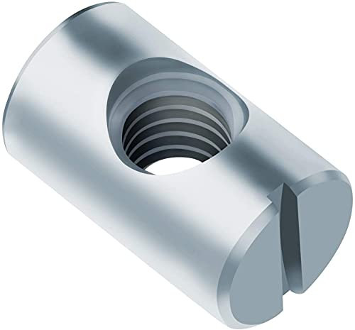 Tuercas Pernos de Barril (Paquete de 25) Hex Cilíndricas Chapado en Zinc por Mobiliario/Camas/Cuna/Sillas/Cuna Simétrica Sujetadores (10mm x 13mm)