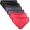 DANISH ENDURANCE 6er Pack Unsichtbare Bikini Slips aus Mikrofaser, für Sport & Alltag, Nahtlos, Sportunterhosen für Damen (2xSchwarz, 2xGrau, 2xPink) M