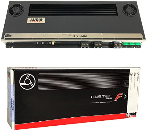 SPEAKER, 1 amplificatore stereo compatibile con AUDIO SYSTEM F2-600 F2 600 2 canali classe ab 2 x 460 watt rms a 2 ohm 3000 watt max spl cofano auto, 1 pezzo