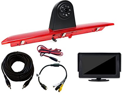 Dolphin Automotive Van Rear Brake Light Reversing Camera Fits Ford Transit Jumbo 2014 onwards WITH 4.3 Dash Monitor/Screen
