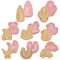 Kids' Cartoon Fun Cookie Mold - 8 Plastic 3D Cookie Stamps, Baby Shower Set for DIY Baking & Decoration
