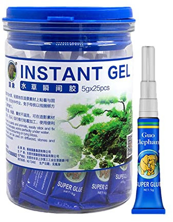 Jatour Colle instantanée pour aquarium - décoration pour décoration d'aquarium