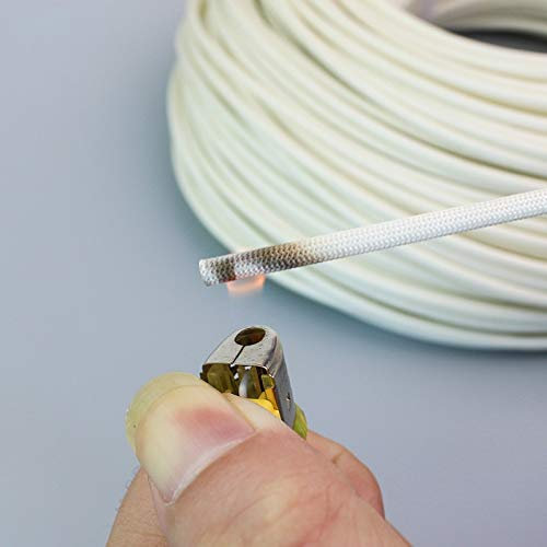 YZWHKJ Kabelschutz 1M Hochtemperatur geflochtene weiche chemische Faserschlauch Isolation Kabelärmeln Fiberglasrohr 1-25mm Durchmesser KabelschläUche (Color : White, Inside Diameter : 2.5mm)