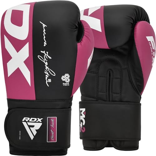 RDX Boxhandschuhe, Maya Hide Leder Trainingshandschuhe für Muay Thai, Kickboxen, Sparring, Boxsack, Sandsack, Kickboxhandschuhe, Kampfsport Training Heim Fitnessstudio Männer Women 8 10 12 14 16 OZ