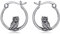 Eule Ohrringe Creolen für Damen 925 Sterling Silber Tier Mädchen Eule Ohrringe Schmuck Geschenke für Mädchen (Eule)