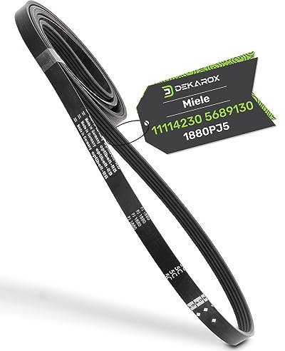 DEKAROX Keilrippenriemen Trommelriemen kompatibel mit Miele 11114230 5689130 1880PJ5 1880 PJ 5 1880 PJ5 für Trockner Waschtrockner Wäschetrockner