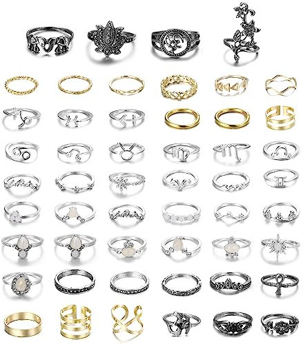 Dochais Knöchel Ring Hand-Skelett-Ring Vintage Dunkle Handflächen Finger-Gelenk-Klaue Schmuck für Frauen Männer Mädchen