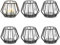 Romadedi Teelichthalter Schwarz Metall Kerzenhalter: 6er Set Windlicht Klein für Teelichter Deko Wohnzimmer Tischdeko Teelichtgläser für Zimmer Schlafzimmer Esstisch Home Decor