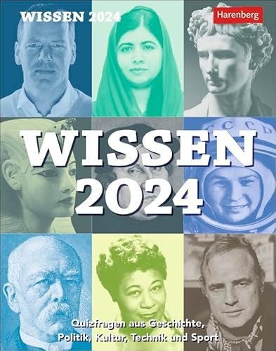 Wissen - Kalender 2024 - Harenberg-Verlag - Tagesabreißkalender mit originellen Fragen aus allen Wissensgebieten - 11 cm x 14 cm