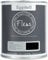 FLEUR DESIGNER'S PAINT | EGGSHELL Smalto Multisuperficie Satinato, Senza Carteggiare, 750 ml, F77 Black, a Base Acqua, Lavabile, Altissima Resistenza, Interno - Esterno, Pareti - Mobili