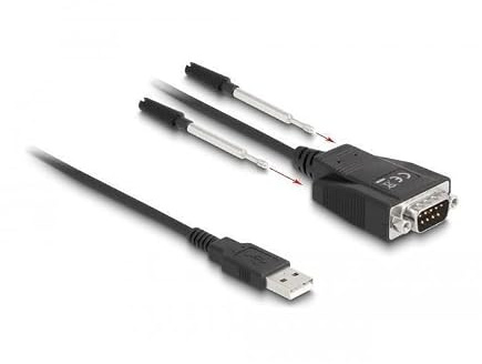 DeLOCK Adapter USB 2.0 Typ-A Stecker zu 1 x Seriell RS-232 D-Sub 9 Stecker