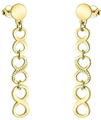 SOFIA MILANI - Damen Ohrringe 925 Silber - vergoldet/golden - Kreis Unendlich Infinity Ohrhänger - E2251