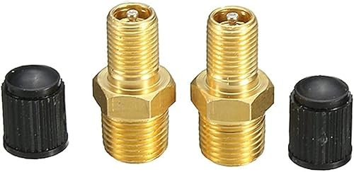 2X Tank Valve, 1/4 NPT Nickel Plated Brass Air Compressor Tank Fill Valve Performance Tool