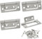 Murtenze 4 cerniere per porte senza mortasa, 2 x 2,3 cm, cerniere per porte a due ante per mobili, finestre, armadi, complete di viti