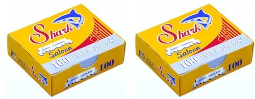 Razor Blades Club 200 lames de rasage à un seul fil Shark Super Stainless