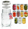 volila Mason Jars with Lids - 12 Pack 490ml Leakproof Glass Jars with Lids for Airtight Seal - Round Mason Jar with Silver 2-Part Lid for Salad, Food Storage, Overnight Oats, Pickling, and Canning