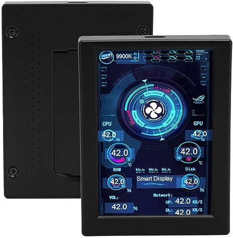 Anandue 3.5 IPS USB Mini Screen CPU RAM Data Monitor - PC Sensor Panel for Computer Case (Black)