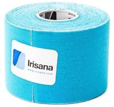 Irisana – Sporttape – Packung mit 2 Stück – Blau – 6,5 x 5 x 6,5 cm – Kinesiologisches Tape – Neuromuskuläre elastische Bandage – Turmalin – Elastisch und wasserfest