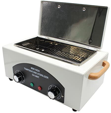 Hochtemperatur 304 Sterilisator 1.5L Aus Edelstahl HeißLuft Kasten HeißLuft Sterilisator Desinfektion,Timer 1-60 Minuten,Kosmetik FußPflege Tattoo Nagel Studio FüR Nagel Dental Werkzeuge Haushalt