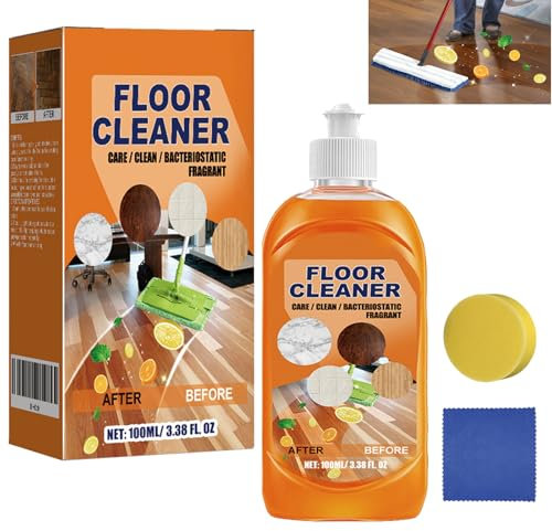 KOAHDE Floor Polishing Cleaner,Powerful Decontamination Floor Cleaner,Wood Floor Polish and Restorer,Floor Tile Cleaner Shiner Liquid,Multipurpose Cleaning Concentrate,Wood Floor Polishing Cleaner
