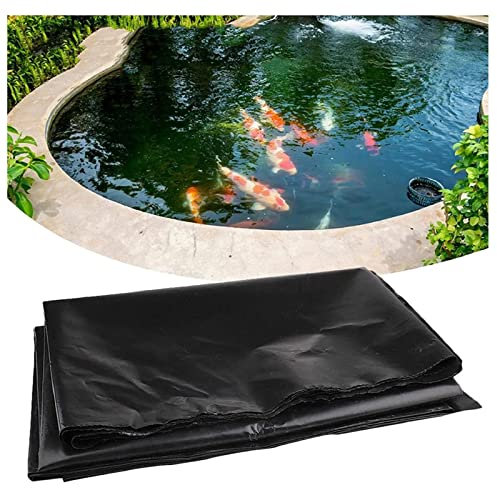NIUSABOU Teich, Gartenfischteich, Große undurchlässige Fischteichhäute, Gartenpoolmembrane, verstärkte Landschaftsbauschwimmbecken, 1 mm dicke durchstichfeste PVC-Auskleidung,(4x4m)