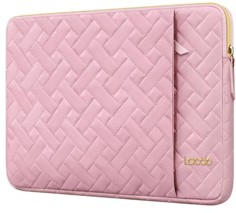 Lacdo Funda Protectora para Portátiles para ASUS VivoBook/Zenbook 14, Lenovo V14/IdeaPad Flex 5/ThinkPad 14, Huawei Matebook D14, 14 HP Acer ASUS DELL Chromebook Bolsa Funda Blanda, Rosa