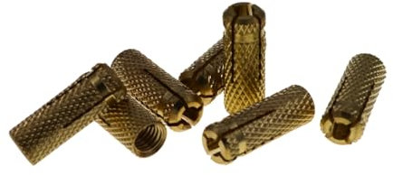 Lot de 20 chevilles à frapper M6 en laiton - Pour une utilisation comme chevilles métalliques