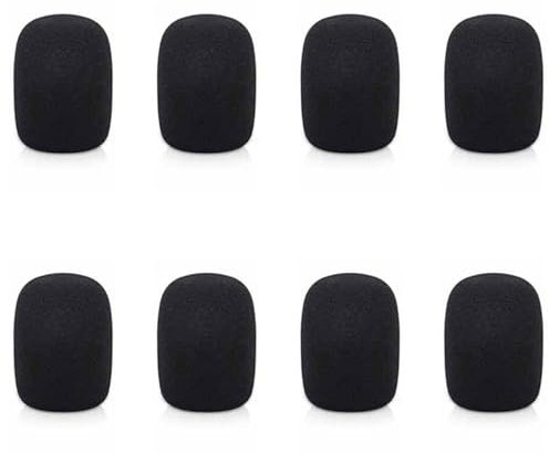 8 Pcs Microphone Covers Foam Handheld Foam Mic Covers Microphone Protector for KTV Stage Device Performance, Black