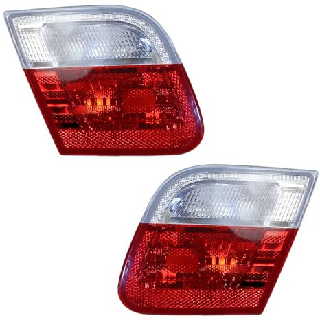 ATEC Germany 2x Heckleuchte links innen rot/weiß ohne Lampenträger Kompatibel mit BMW 3er Cabriolet (E46), 3er Coupe (E46)