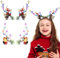 2 Paires Barrette de Noël Lumineux, Cerf Tete Noel Pinces à Cheveux de Renne, Serre Tete Renne Lumineux Accessoire Noel pour Filles Femmes