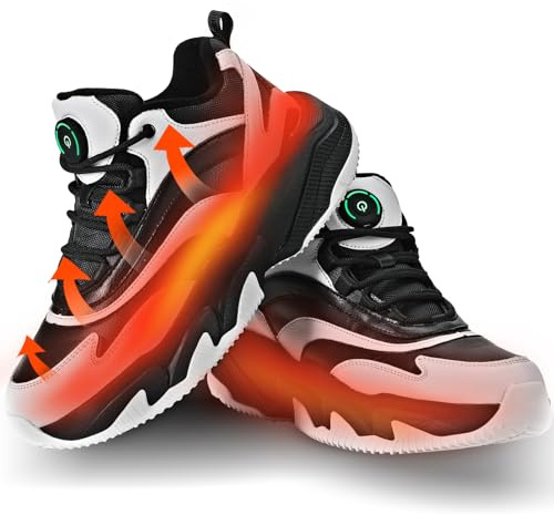TO.DREAM Beheizbare Schuhe mit USB-Aufladung, Beheizbare Sneaker Herren Damen Fußwärmer Elektrisch mit 3 Temperatureinstellungen,Heated Turnschuhe für Winterreisen und Bergsteigen